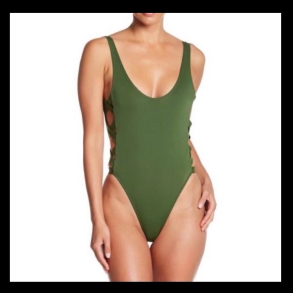 The Bikini Lab Other - The Bikini Lab Criss Cross Side Peep Swimsuit